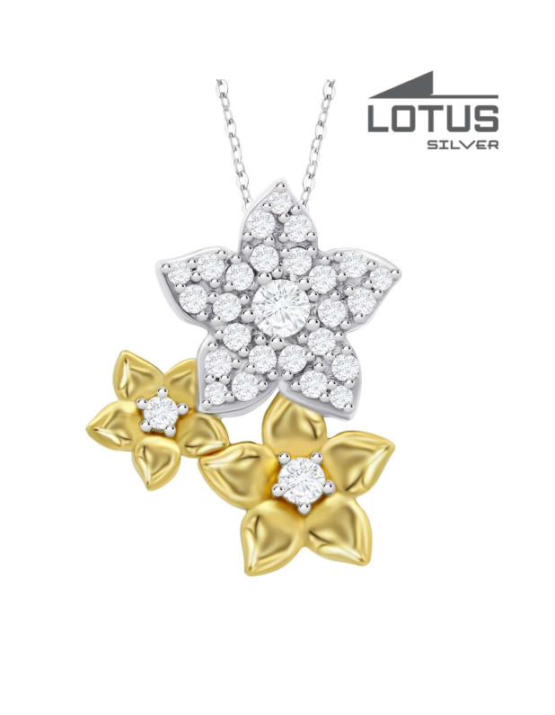 Lotus women's silver necklace